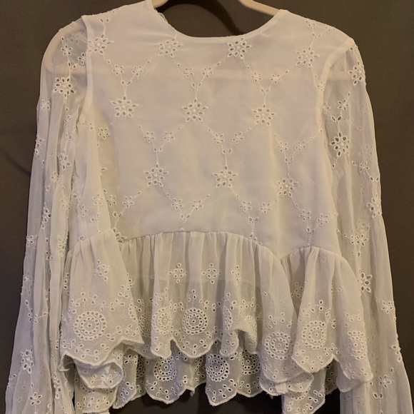 Zara Tops - ZARA flower long sleeve shirt